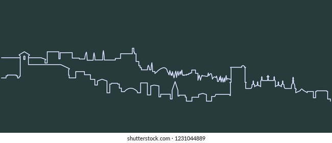 Granada Single Line Skyline