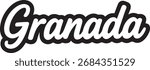granada text graphic element Illustration template design 
