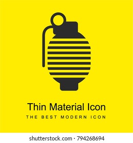 Granade Bright Yellow Material Minimal Icon Or Logo Design