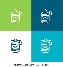 Granade Green And Blue Material Color Minimal Icon Or Logo Design