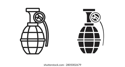 Granade icons in different styles. Simple icon design