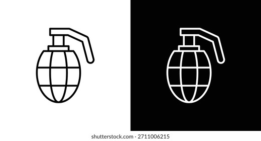 Granatsymbole. Linienzeichnung, Vektorsymbole