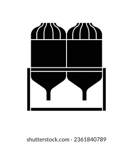 Diseño de iconos granarios. Icono de vector silo. aislado de fondo blanco. ilustración vectorial
