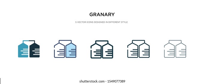 granary icon in different style vector illustration. two colored and black granary vector icons designed in filled, outline, line and stroke style can be used for web, mobile, ui