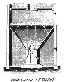 Grand agnel gold, vintage engraved illustration. Industrial encyclopedia E.-O. Lami - 1875.
