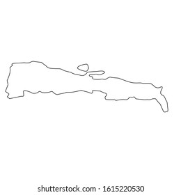 grand anse region map in country of haiti