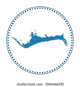 Grand Bahama sticker. Travel rubber stamp with map of island, vector illustration. Can be used as insignia, logotype, label, sticker or badge of the Grand Bahama.