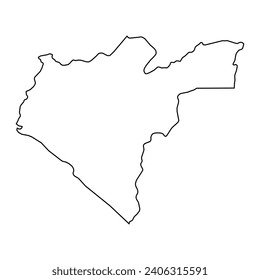 Grand Bassa map, administrative division of Liberia. Vector illustration.