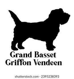 Grand Basset Griffon Vendeen Dog silhouette dog breeds logo dog monogram logo dog face vector