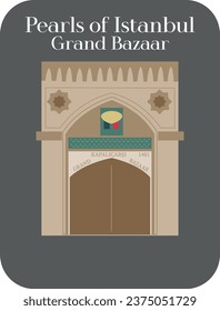 Grand Bazaar Vector Illustarion (Pearls of Istanbul Series)