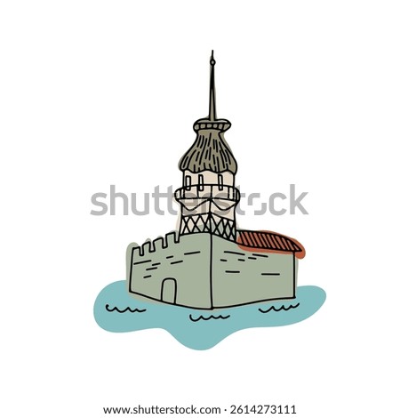 Grand Bazaar Vector Illustarion, Pearls of Istanbul Series, liner hand drawn illustration.


