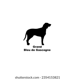 Grand Bleu de Gascogne dog silhouette dog breeds Animal Pet