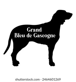 Grand Bleu de Gascogne Dog silhouette dog breeds logo dog monogram vector