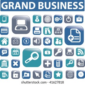 grand business buttons. vector