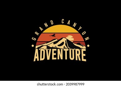 Grand canyon adventure,t-shirt merchandise silhouette mockup typography [Converted]