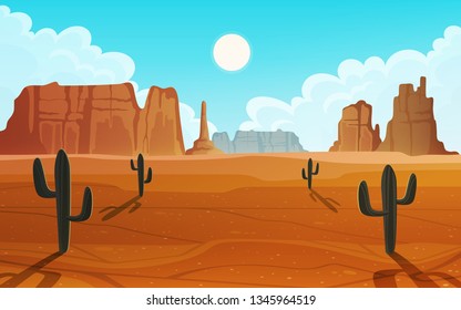 Grand Canyon desert landscape vector illustration.