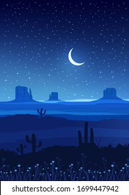 Grand Canyon desert landscape vector illustration.