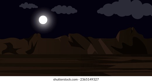 Grand Canyon desert landscape, vector illustration.