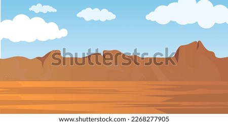 Grand Canyon desert landscape, vector illustration.