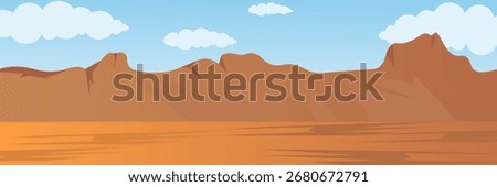 Grand Canyon desert landscape, vector illustration.