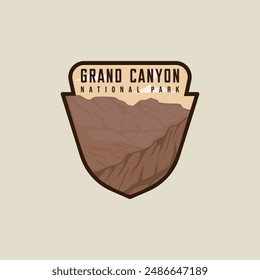 grand canyon emblem logo vector illustration template graphic design. sign or symbol national park sticker path for business travel
