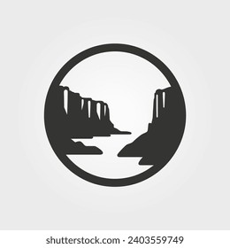 Grand Canyon Symbol - einfache Vektorgrafik