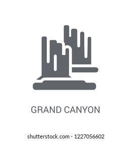 Grand canyon icon. Trendy Grand canyon logo concept on white background from United States of America collection. Suitable for use on web apps, mobile apps and print media.