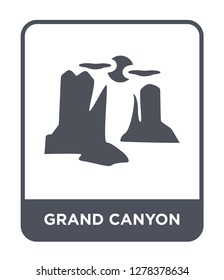 grand canyon icon vector on white background, grand canyon trendy filled icons from United states of america collection, grand canyon vector illustration