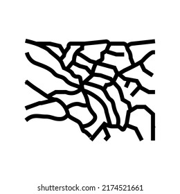 grand canyon line icon vector. grand canyon sign. isolated contour symbol black illustration