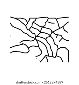 grand canyon line icon vector. grand canyon sign. isolated contour symbol black illustration