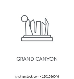 Grand canyon linear icon. Grand canyon concept stroke symbol design. Thin graphic elements vector illustration, outline pattern on a white background, eps 10.