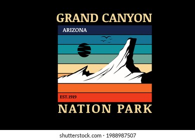 grand canyon nation park arizona color orange green and blue
