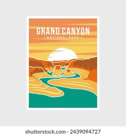 Grand Canyon National Park poster vector illustration design
