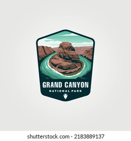 Grand Canyon Nationalpark Vektorpflaster Logo-Design