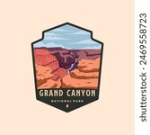 Grand canyon national park vintage logo vector symbol illustration design