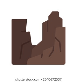 Grand Canyon Vector for Scenic Travel and National Park Exploration. Landmark rock formation icon, American nature destination concept