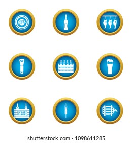 Grand celebration icons set. Flat set of 9 grand celebration vector icons for web isolated on white background