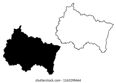 Grand Est (France, administrative region) map vector illustration, scribble sketch Alsace-Champagne-Ardenne-Lorraine (ACAL or  ALCA) map