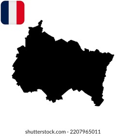 Grand Est Map. Region of France. Vector illustration.