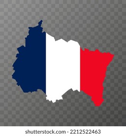 Grand Est Map. Region of France. Vector illustration.