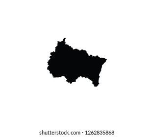 Grand Est outline map France province 