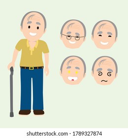 Grand Father with 5 Different Face