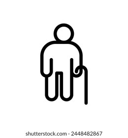 grand father outline icon pixel perfect vector design good for website and mobile app