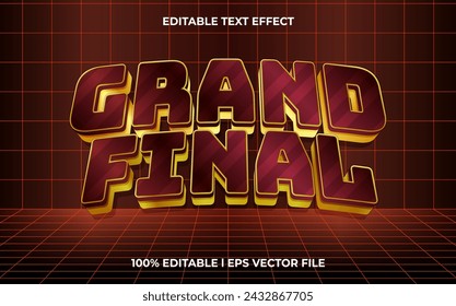 grand final logo style editable vector text effect