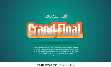 Grand Final, Typography Graphic Design. Vector Eps10