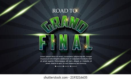 Grand final, typography graphic design. Vector eps10