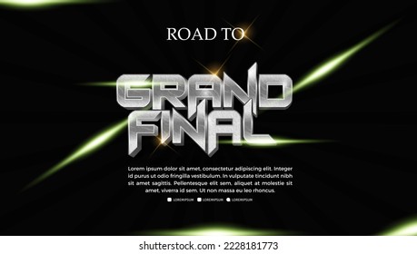Grand final, typography graphic design. Vector eps10