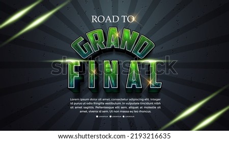 Grand final, typography graphic design. Vector eps10