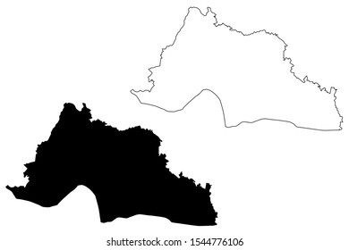 Grand Gedeh County (Republic of Liberia) map vector illustration
