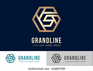 Grand Line Logo Template Vector Design